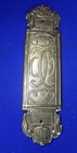 Antique VIRGINIA Brass Original Push Door Plate — photo 1