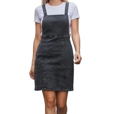 Art Class Denim Pinafore Dress Bib Jean Dark Wash Juniors XXL 16-18