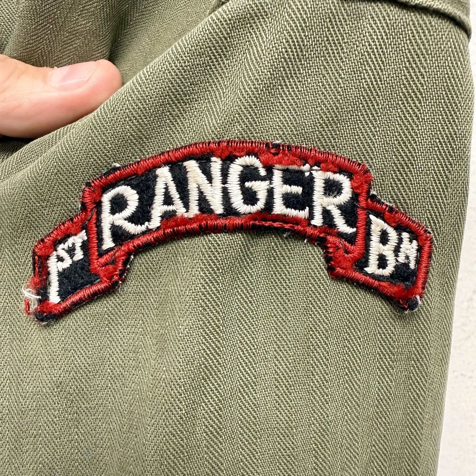 Original WWII US Army HBT Jacket Rangers Scroll Patched | eBay