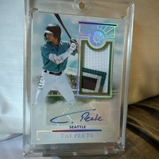 TAI PEETE /25 Auto 2024 Panini Boys of Summer Prospect Holo Silver 3 Color Patch