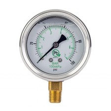 Watts-PG07L25 0-100 psi Pressure Gauge Liquid Filled Side Mount