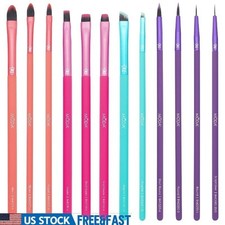 12pc Makeup Brush Set Vegan Cruelty-Free Soft Synthetic Blending Tools Eyes Face