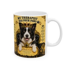 Border Collie BC Mug My Therapist Has Four Paws Dog Mom Gift Dog Lover Mug