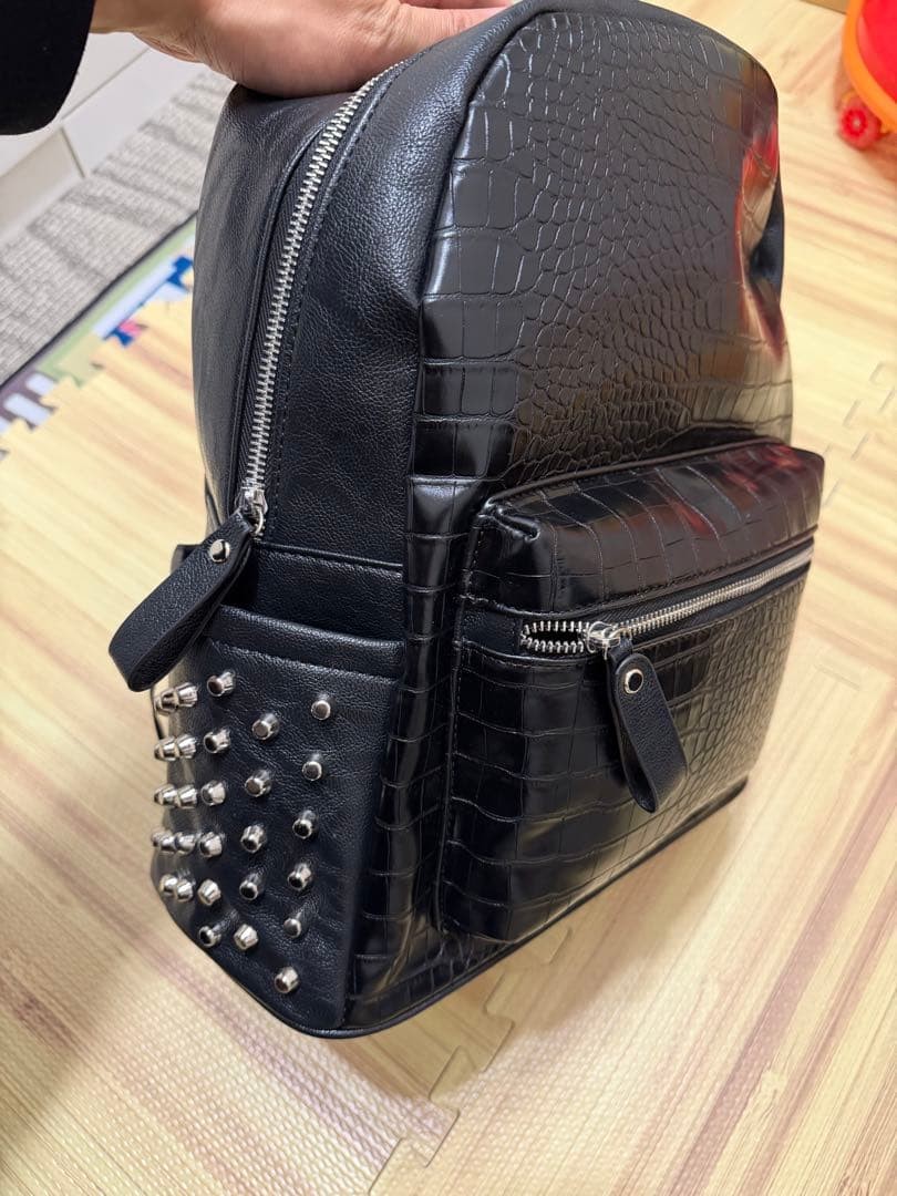 Crocodile Pattern Backpack Studs Style - image 3