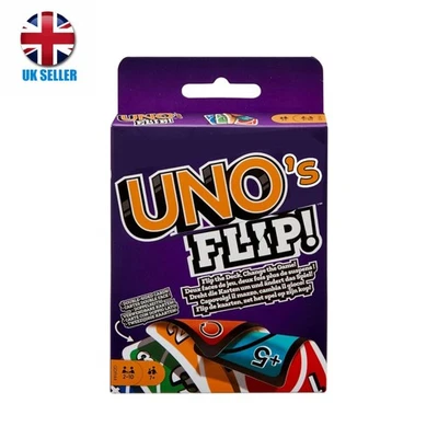 UNO FLIP card game Multi Coloured Exciting New Twists Wild Dos Fast Dispatch UK