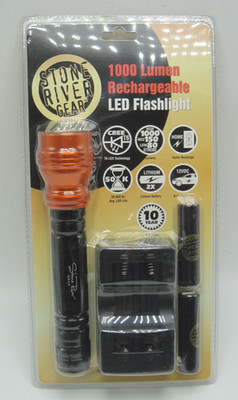 NEW Stone River Gear SRG1000TRF 1000 Lumen Rechargeable CREE LED Flashlight