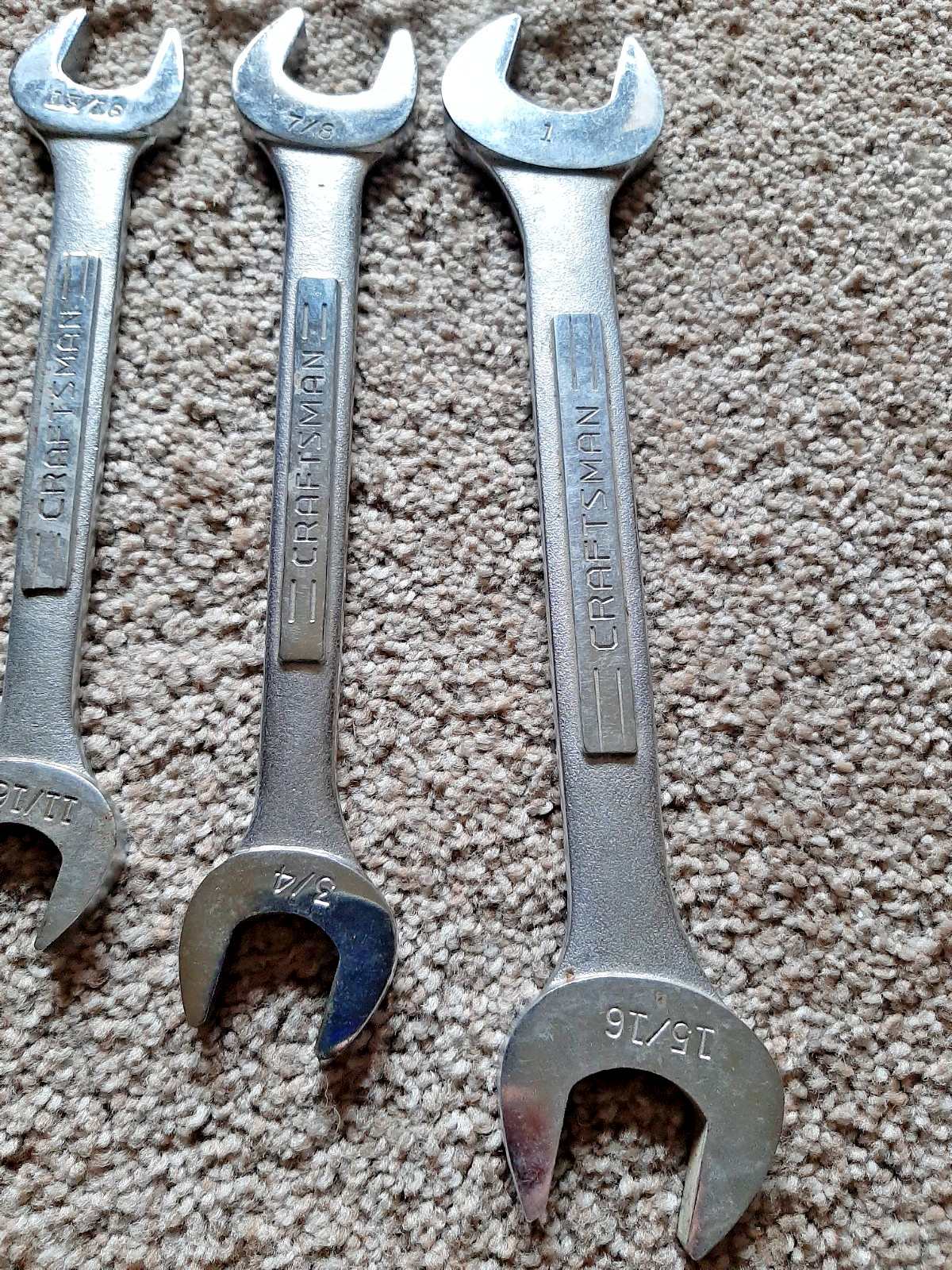 Vintage VA VV V series SEARS CRAFTSMAN 12pc SAE Wench Set 7/16" to 1" Forged USA