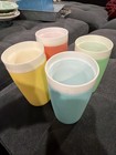 Vintage  MCM Bolero Therm-O-Ware Plastic Tumblers Drinking Cups Lot of 4 16oz — photo 3