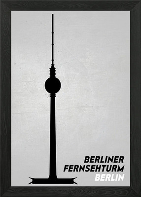 BERLINER Fernsehturm TV Framed Wall Art Poster Canvas Print Picture