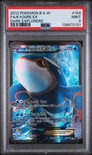 Pokemon Kyogre EX Dark Explorers Full Art 104/108 PSA 9 Mint
