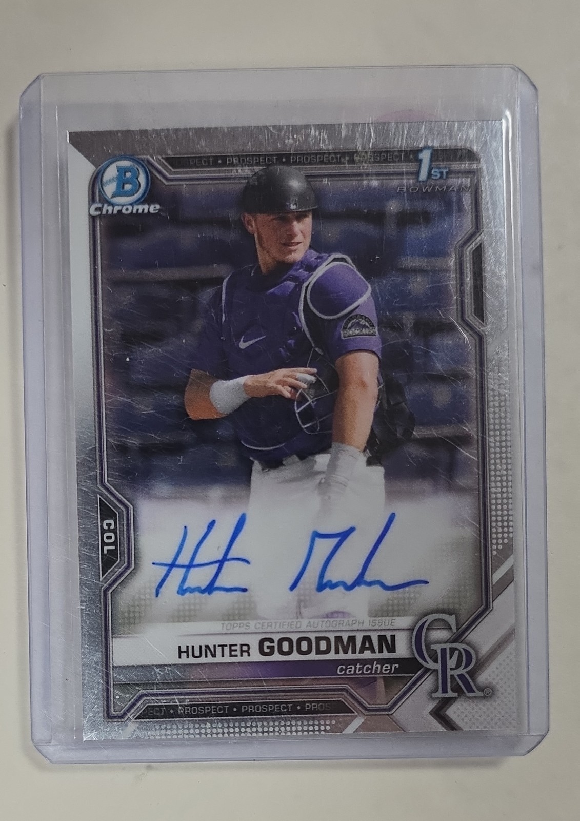 2021 Bowman Draft - Chrome Draft Pick Autographs Hunter Goodman #CDA-HG (AU, RC)