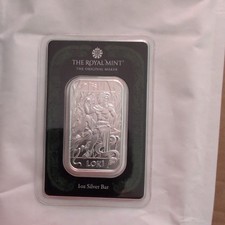 Royal Mint Loki 1oz Silver Bullion Bar Norse Gods In Tep  packaging