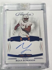 2023 Bijan Robinson RC Auto Flawless Gems Signature /15 Autograph FGRS-BR Rookie