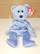 TY Beanie Baby Clubby II ours en peluche bleu doux peluche authentique d'occasio