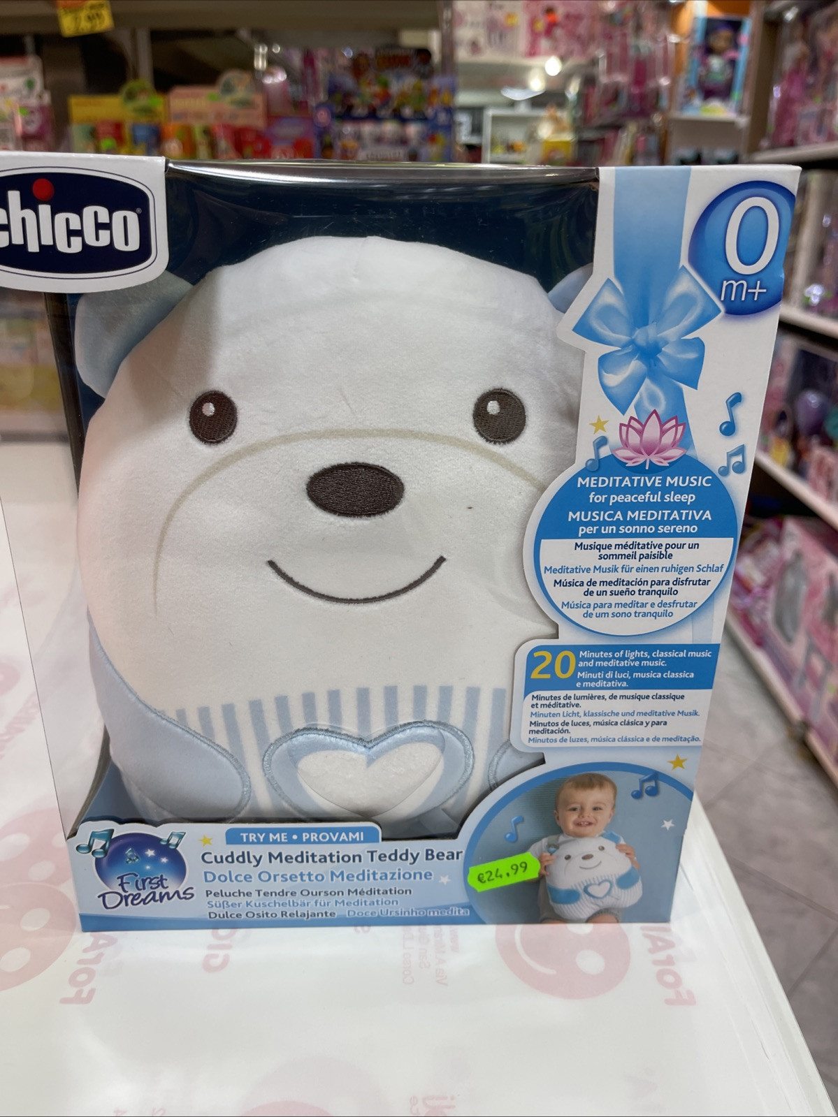 Chicco Peluche Sonoro Morbido Orsetto Blu CHICCO TOYS CHICCO - X54937 GIODICART