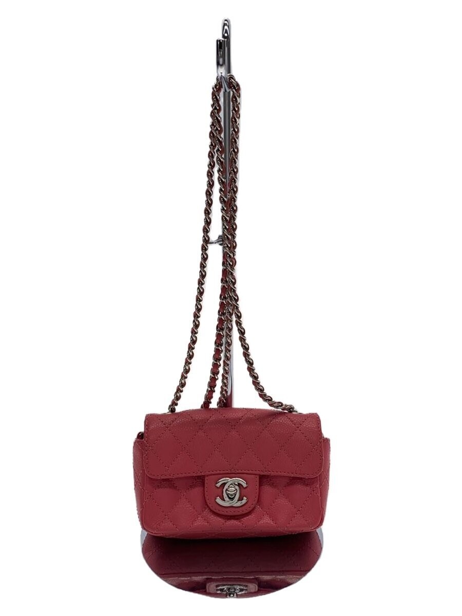 CHANEL Shoulder Bag Leather PNK