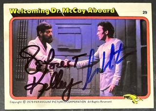 William Shatner DeForest Kelley signed sports card Star Trek TOS Original Series