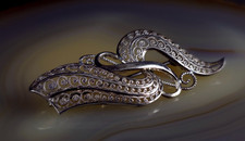 Brosche Silber 800 Filigranschmuck verschlungen - wunderschön & zauberhaft