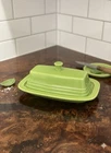 Fiesta HLC Chartreuse Lime Green Covered Butter Dish with Lid - Post 86 USA