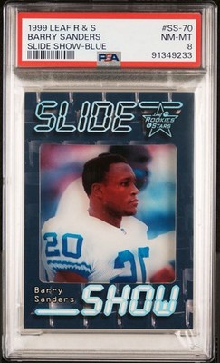 BLUE /25🔥1999 Leaf Rookies & Stars - Slideshow - BARRY SANDERS 💎POP 2, None⬆️