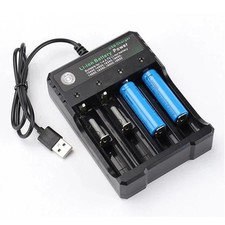 Smart Charger For 18650 3.7v Rechargeable Li-ion Battery Lithium 3 Slot