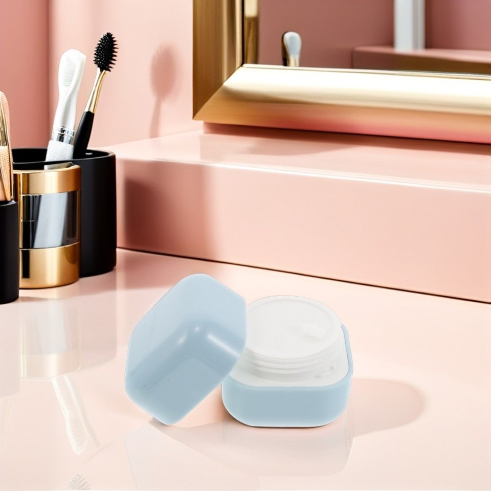 5 Pots Cosmétiques Vides En Verre 50 Ml - Récipients Rechargeables Pour Crème, Voyage, échantillons