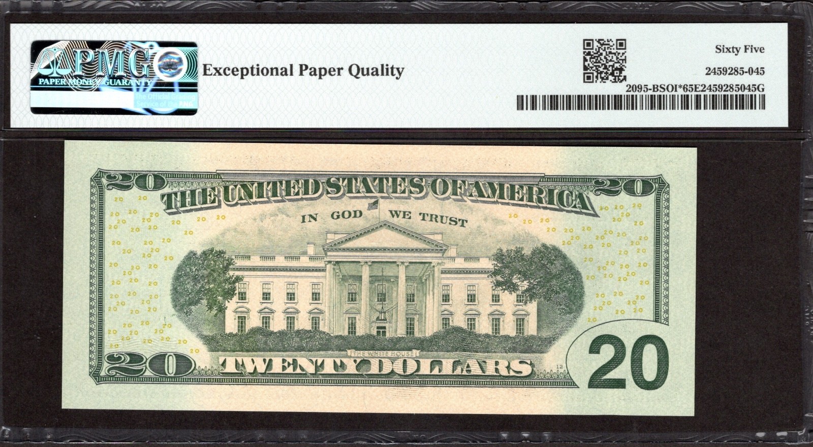 Vector Image Banknote 2009 $20 NEW YORK *STAR* ⭐️ FRN. PMG GEM Uncirculated 65 EPQ Banknote ...