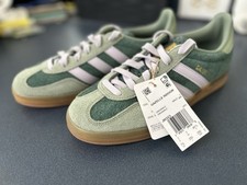 Adidas Gazelle Indoor Men  s Size 7.5 Mineral Green White Gum Suede JI0323