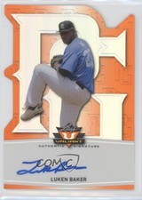 2014 Leaf Valiant Orange Prismatic 7/25 Luken Baker #PGV-LB1 Auto 0d1v