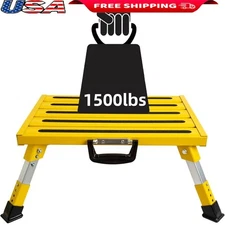 Adjustable RV Step Stool Portable Heavy Duty Anti-Slip Foldable Camper Ladder US