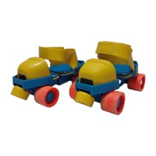 Fisher Price 1-2-3 Grow With Me Roller Skates 1984 Adjustable Kids Vintage