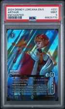 Disney Lorcana Arthur King Victorious Shimmering Skies Enchanted 221 PSA 9 Mint