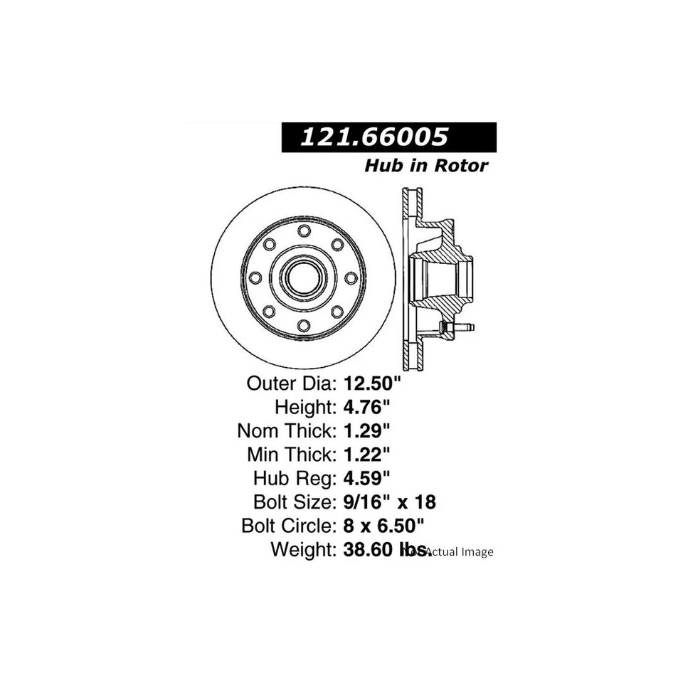 Kit de pastillas de freno y rotores delanteros centrados OE para GMC C25 Suburban GMC 1975-1978 Foto 3 de 4