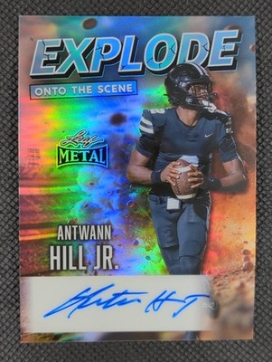 Antwann Hill Jr. - 2026 Leaf Metal Explode Prismatic Auto /8 Arkansas Razorbacks