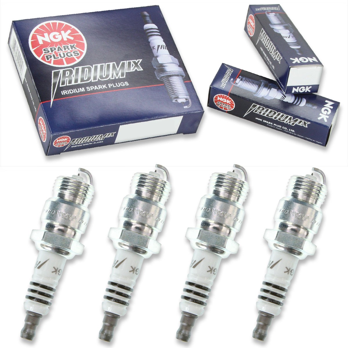 4 pcs NGK Iridium IX Spark Plugs for 1971-1974 Ford Pinto 2.0L L4 - Engine on