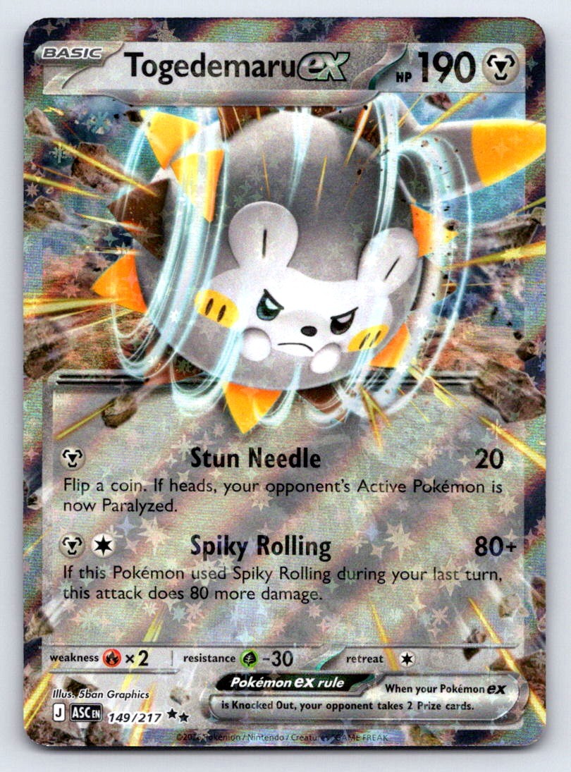 Togedemaru ex 149/217 Double Rare Ascended Heroes Pokemon Near Mint