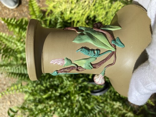 Antike SELTENE WEDGWOOD MAJOLIKA VASE glasierte Keramik MARKIERT 1800’er WUNDERSCHÖN - Bild 6 von 8
