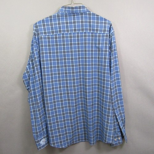 Peter Millar Button Up Shirt XL Blue Plaid Summer Comfort Long Sleeve Stretch - Picture 6 of 10