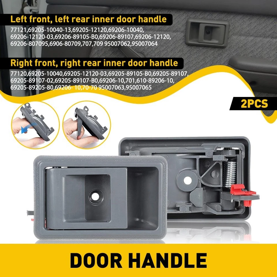 Juego de pares de manijas interiores interiores grises para camioneta Toyota Corolla Foto 2 de 4