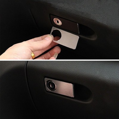 Silver Aluminum Passenger Storage Box Handle Cover For Benz GLK 2009-2015