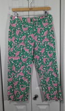 Lilly Pulitzer Women's Size 6 Capri Pants Pink Green White