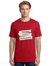 Fearless-fierce-unstoppable Mens Graphic Tee 100 Cotton Casual Summer Wear
