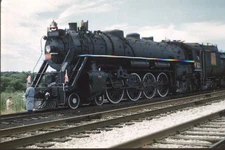 GTW Grand Trunk Western 4-8-2 steam engine Original Kodak Slide