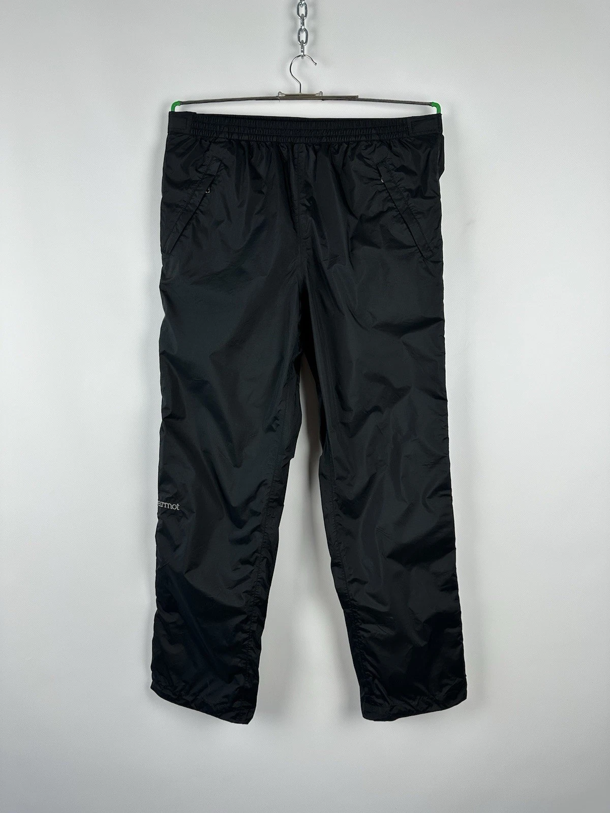 Marmot Full Size Zip Rain Nylon Pants Waterproof Outdoor Sz L-XL