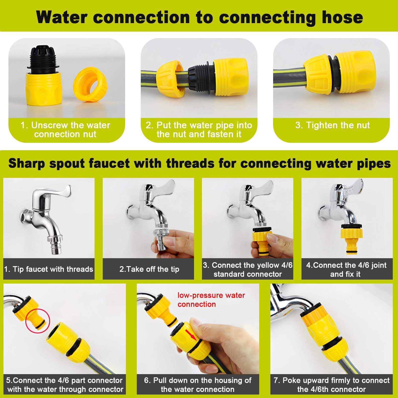 PVC Premium Yellow Reinforced Garden Hose Pipe Range of Sizes 3 - 50 ...