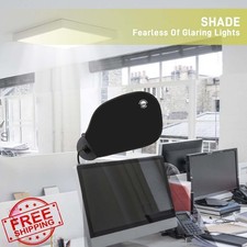 Office Cubicle Shade Blocks Light Glare Adjustable Black Desk Shade