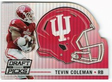 2015 Tevin Coleman Panini Prizm Collegiate Draft Picks Helmet Die Cut Rookie