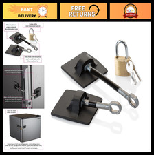 Refrigerator Door Lock with Padlock - Secure Your Fridge, Black Safety Lock