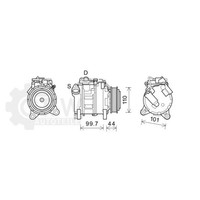 AVA Quality Cooling Kompressor Klimaanlage Passend FüR BMW 5Er Touring X5