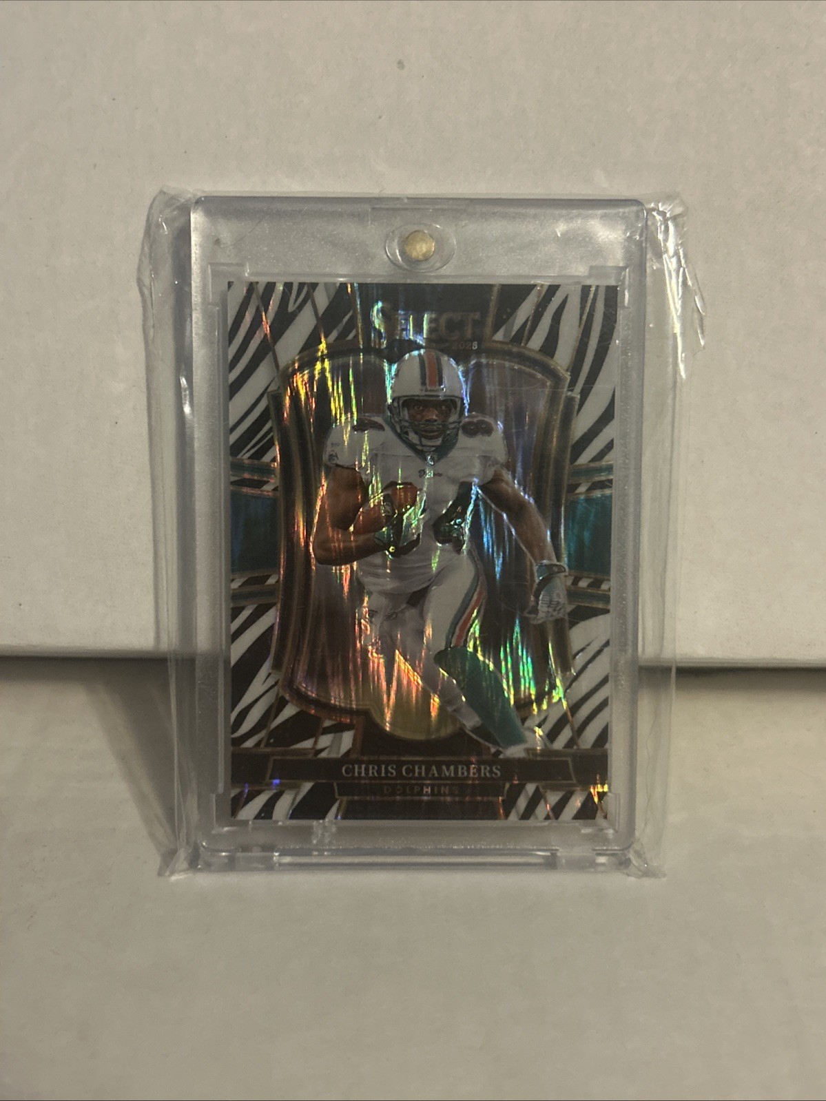 2025 Select Chris Chambers ZEBRA Case Hit Premier Level 199 Dolphins Legend